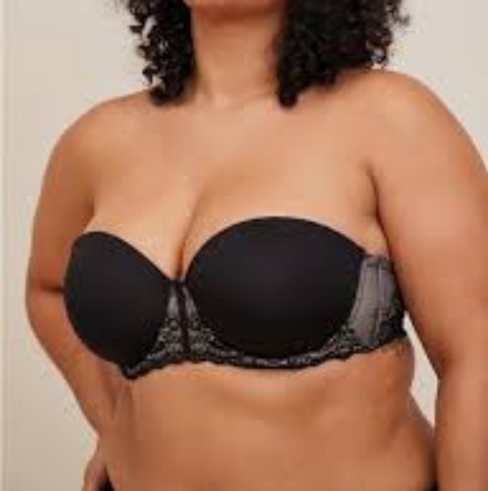 TORRID Lightly Lined Multiway Strapless Bra - Smooth Black - Picture 3 of 14